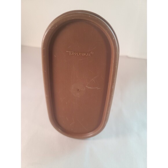 Vintage Tupperware Modular Mate Container 1612-21 with Brown Lid 4 3/4 Cups - Picture 5 of 8